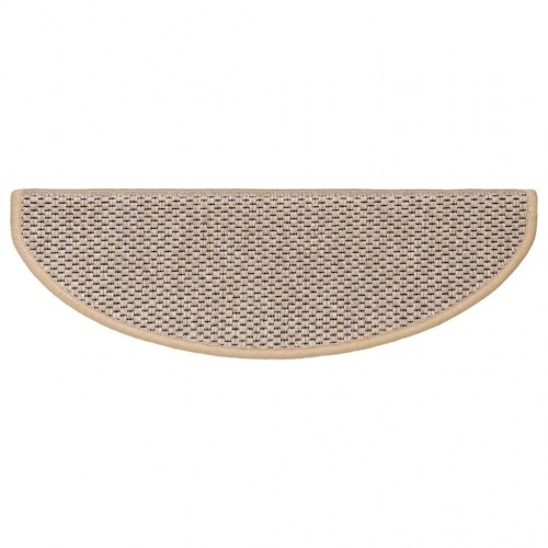 Selvklæbende trappemåtter 30 stk. 65 x 21 x 4 cm - lys beige