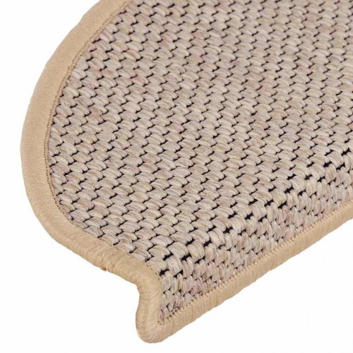 Selvklæbende trappemåtter 30 stk. 65 x 21 x 4 cm - lys beige