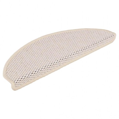 Selvklæbende trappemåtter 30 stk. 65x21x4 cm sisal-look creme