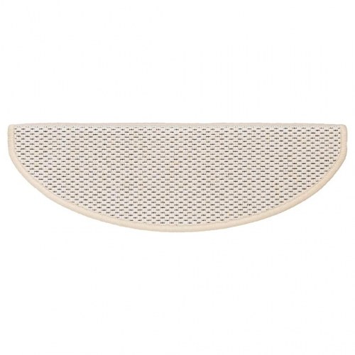 Selvklæbende trappemåtter 30 stk. 65x21x4 cm sisal-look creme