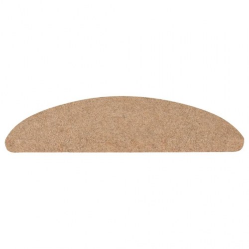 Selvklæbende trappemåtter - 10 stk. 65 × 22,5 × 3,5 cm, beige