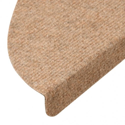 Selvklæbende trappemåtter - 10 stk. 65 × 22,5 × 3,5 cm, beige