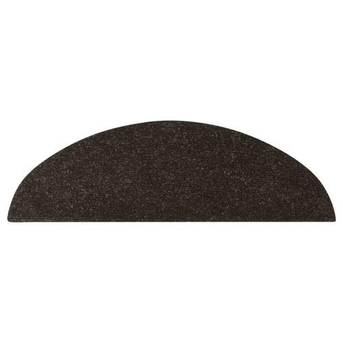 Selvklæbende trappemåtter 10 stk. 65x22,5x3,5 cm antracitgrå