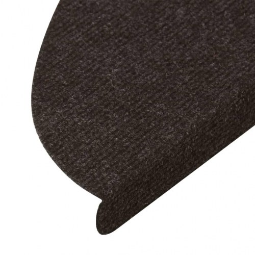 Selvklæbende trappemåtter - 10 stk., 65 × 22,5 × 3,5 cm, sort