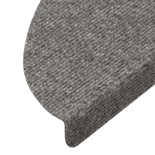 Selvklæbende trappemåtter - 10 stk., 65 × 22,5 × 3,5 cm, grå