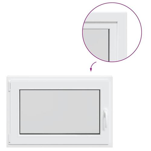 Kældervindue RISOR 60x90 cm Tilt&Drej DIN venstre hvid