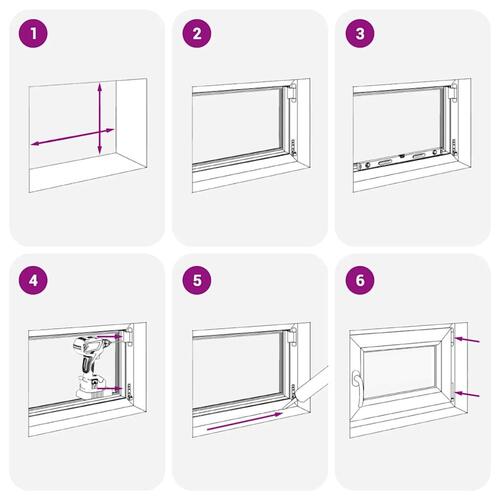 Kældervindue RISOR 60x90 cm Tilt&Drej DIN venstre hvid