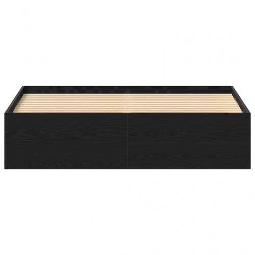 Sengestel uden madras 160×200 cm - konstrueret træ, sort eg