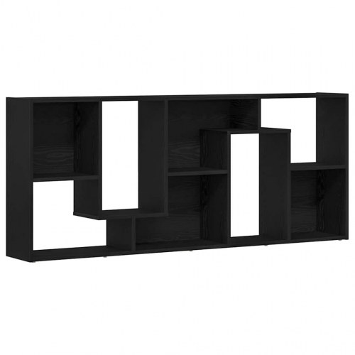 Bogreol 67×24×161 cm i konstrueret træ - sort egetræsfarve