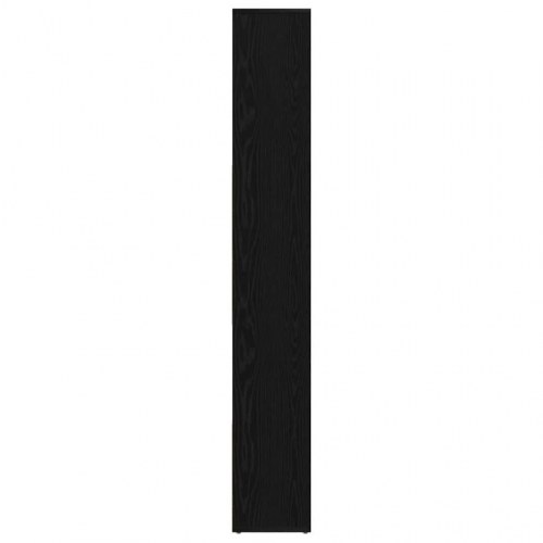 Bogreol 67×24×161 cm i konstrueret træ - sort egetræsfarve
