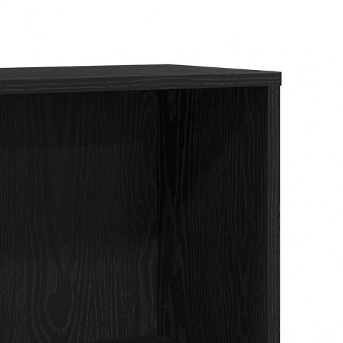 Bogreol 67×24×161 cm i konstrueret træ - sort egetræsfarve