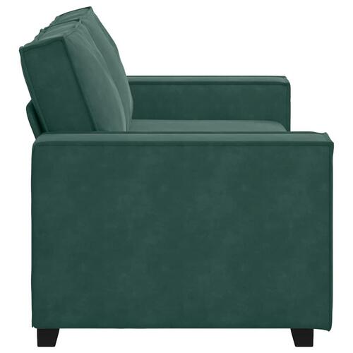 2-personers sofa 140 cm fløjl mørkegrøn