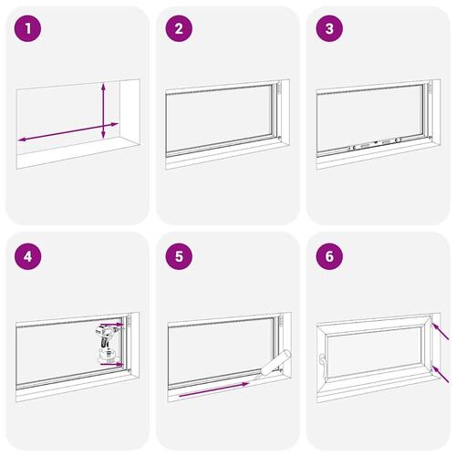 Kældervindue RISOR 120x60 cm Tilt&Drej DIN venstre hvid