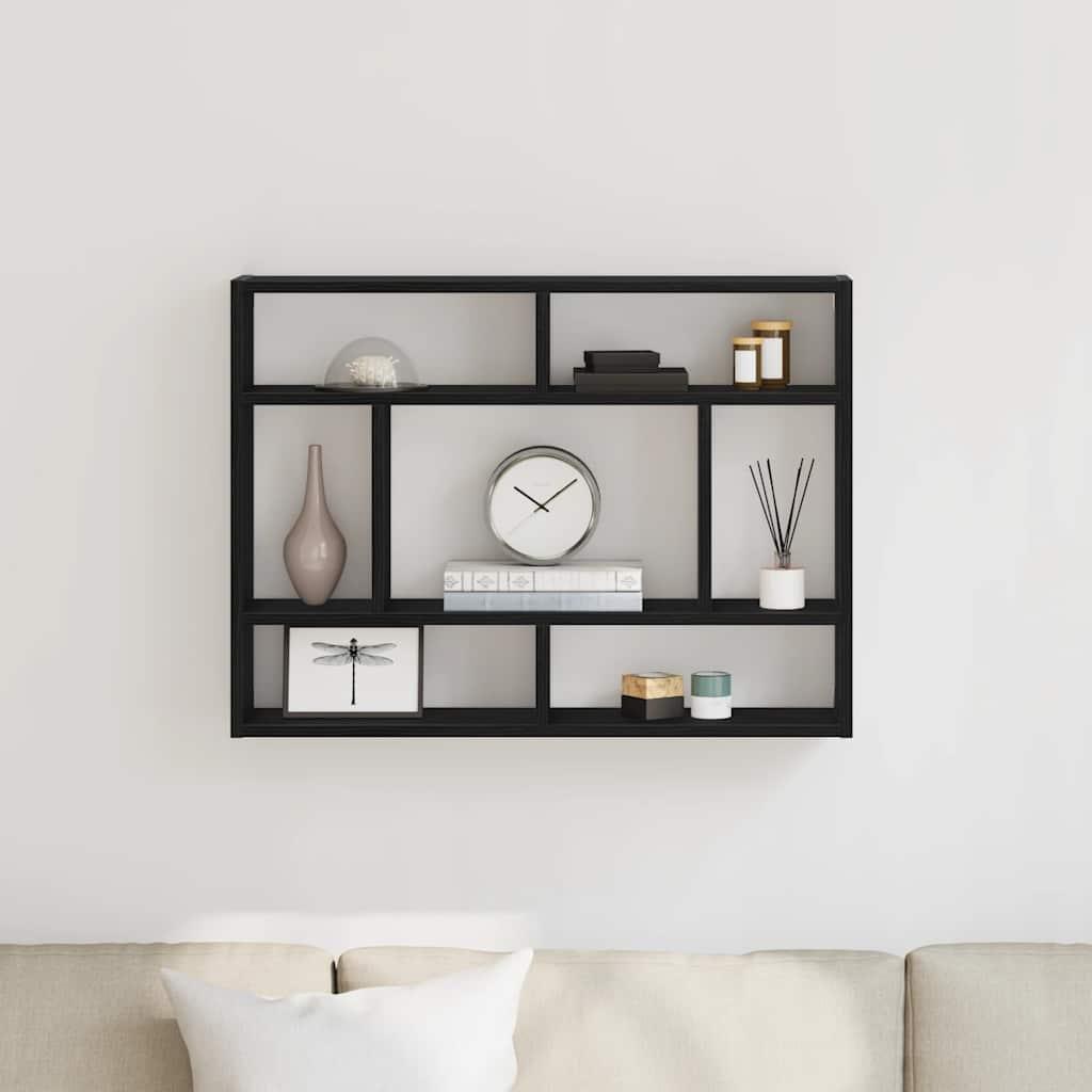 Væghylde 75X16X55 Cm Konstrueret Træ - Sort eg