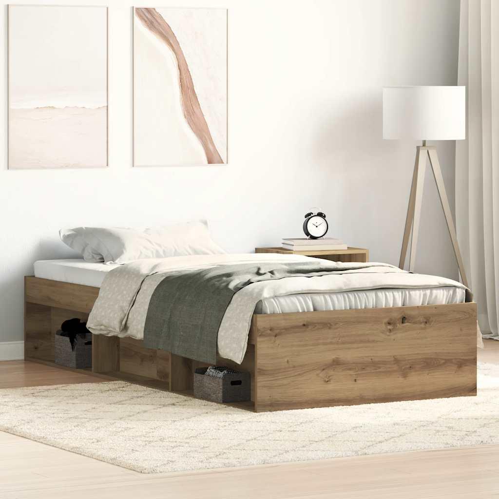 Sengestel Uden Madras Konstrueret Træ Kunsteg Artisan Eg - 75 x 190 cm