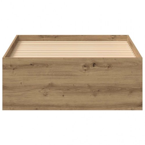 Sengeramme 75×190 cm i kunsteg - uden madras, med opbevaring