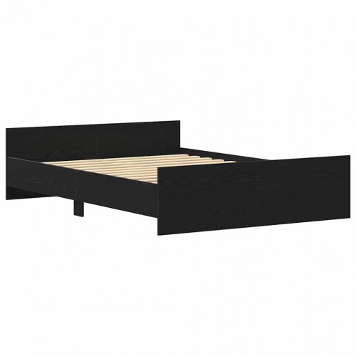 Sengestel uden madras 140x200 cm - konstrueret træ, sort eg