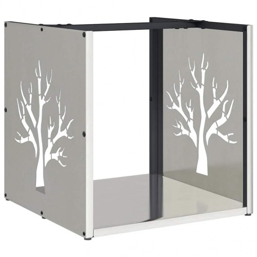 Brændestativ 40x40x40 cm rustfrit stål