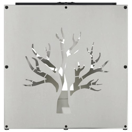 Brændestativ 40x40x40 cm rustfrit stål