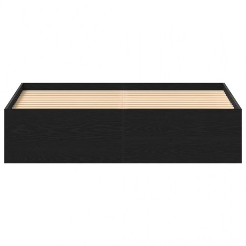 Sengestel uden madras 150×200 cm - konstrueret træ, sort eg