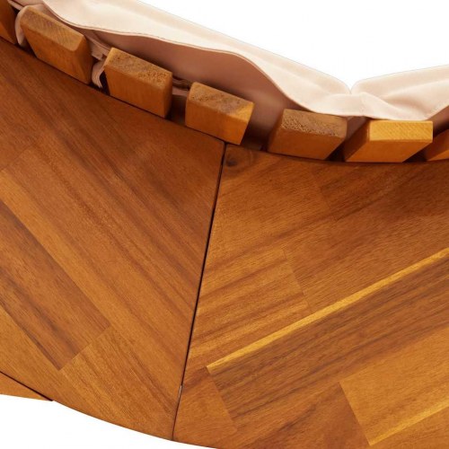 Gyngestol med hynde massivt træ akacie