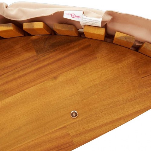 Gyngestol med hynde massivt træ akacie