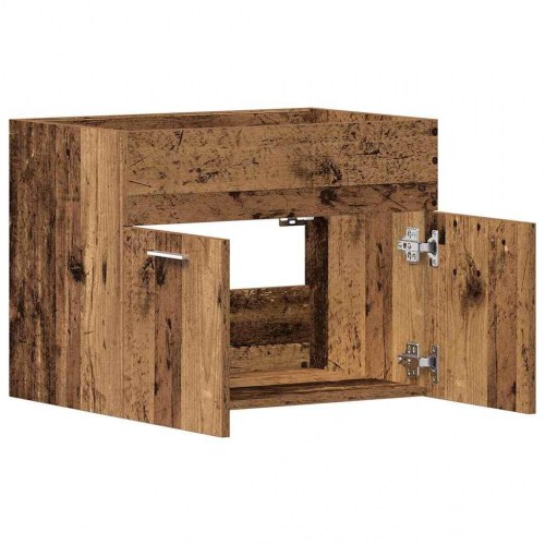 Badeværelsesvaskeskab 60 × 38,5 × 46 cm - konstrueret træ, antikt træ