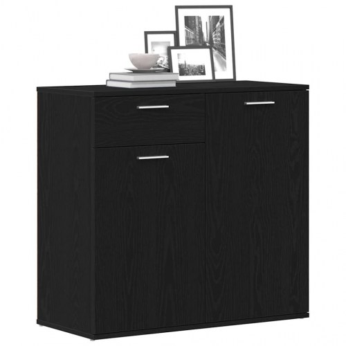Skænk 80 x 36 x 75 cm - sort egetræsfarve