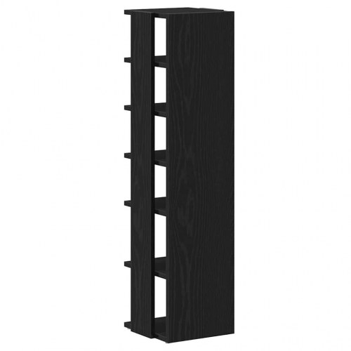 Skoskabe 2 stk. - 25 × 27 × 102 cm, konstrueret træ, sort eg