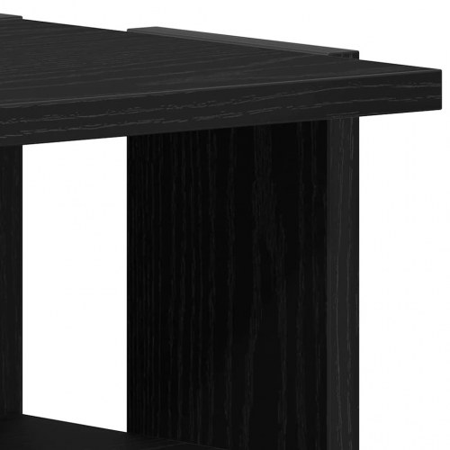 Skoskabe 2 stk. - 25 × 27 × 102 cm, konstrueret træ, sort eg