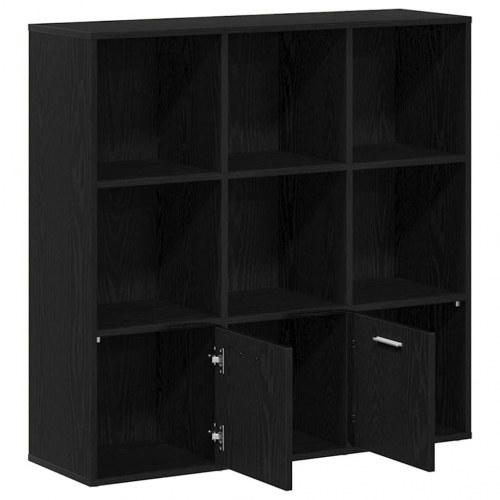 Bogskab/reolsystem 98×29×97,5 cm i konstrueret træ - sort egetræsfarve