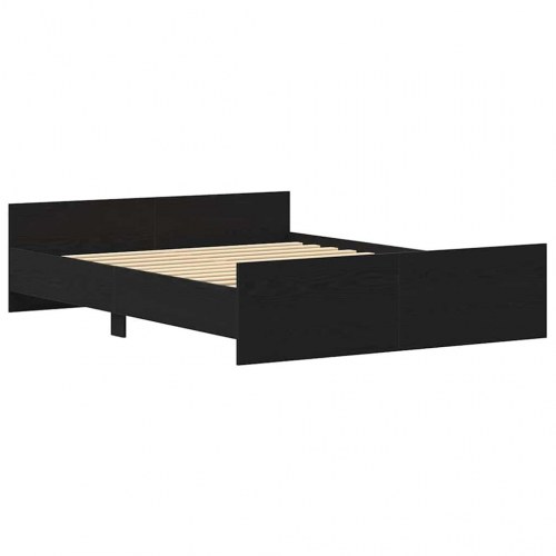 Sengestel uden madras 160×200 cm - konstrueret træ, sort eg