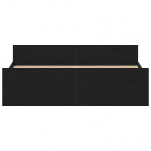 Sengestel uden madras 160×200 cm - konstrueret træ, sort eg
