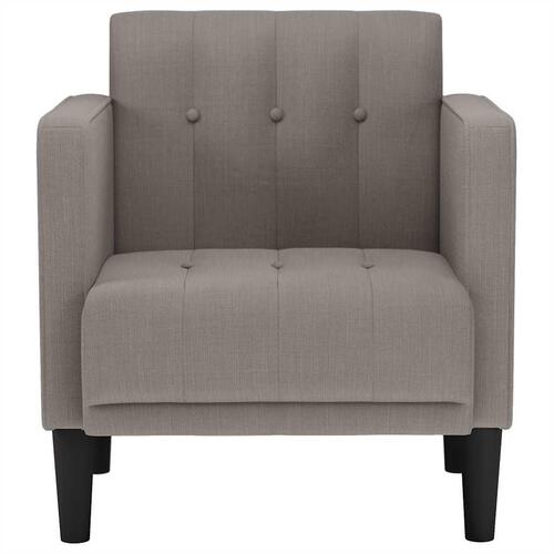 Sofastol med armlæn 53 cm stof gråbrun