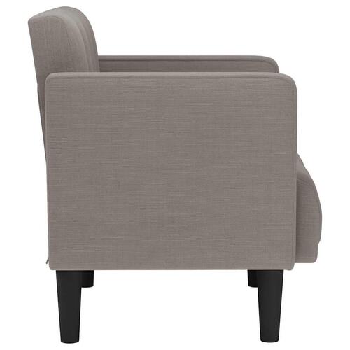 Sofastol med armlæn 53 cm stof gråbrun