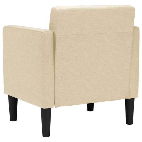 Sofastol med armlæn 53 cm stof cremefarvet