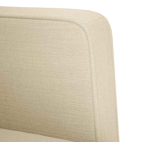 Sofastol med armlæn 53 cm stof cremefarvet