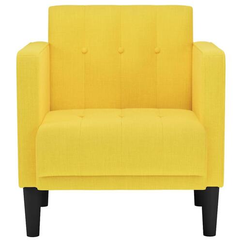 Sofastol med armlæn 53 cm stof lysegul