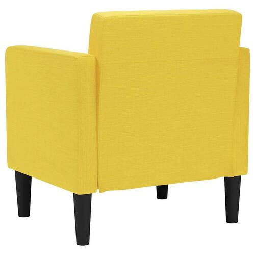 Sofastol med armlæn 53 cm stof lysegul