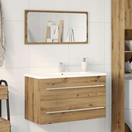 Underskab til håndvask 80x38,5x48 cm konstrueret træ kunsteg