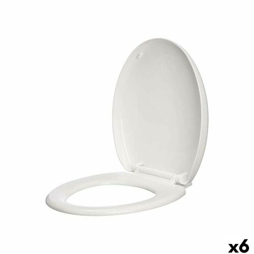 Toiletsæde Berilo B6618A Hvid polypropylen 37 x 4 x 43 cm (6 enheder)