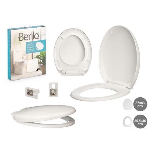 Toiletsæde Berilo B6618A Hvid polypropylen 37 x 4 x 43 cm (6 enheder)
