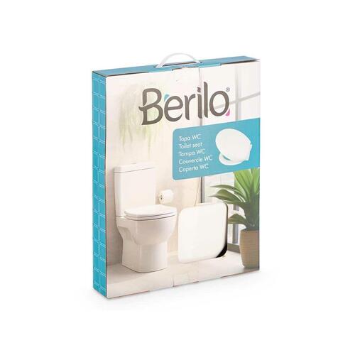 Toiletsæde Berilo B6618A Hvid polypropylen 37 x 4 x 43 cm (6 enheder)
