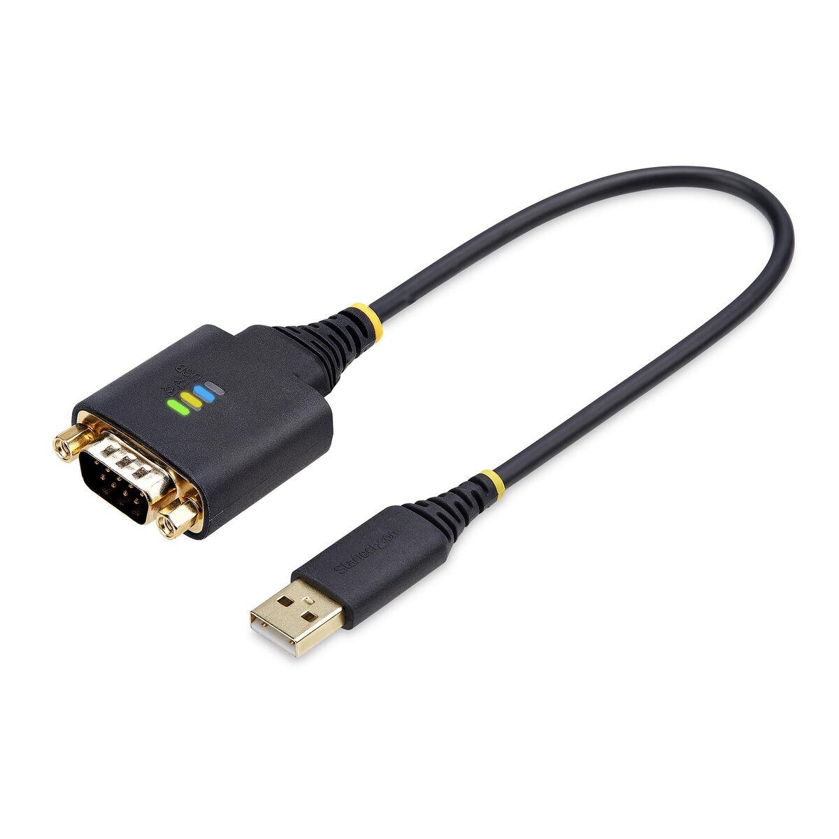 StarTech.com 1ft (30cm) USB to Serial Adapter Cable COM Retention RS232 - USB / serial cable - USB to DB-9 - 30.5 cm