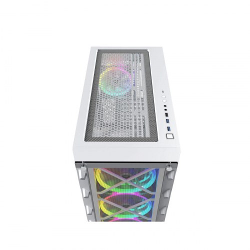 PC kabinet ATX midi-tower Nfortec Dracox - hvid