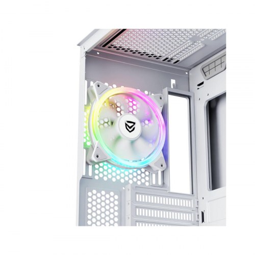 PC kabinet ATX midi-tower Nfortec Dracox - hvid