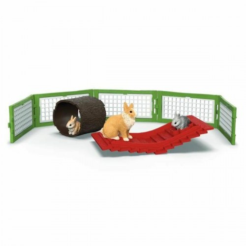 Schleich Rabbit Hutch Set - playset med kaninbur og figurer
