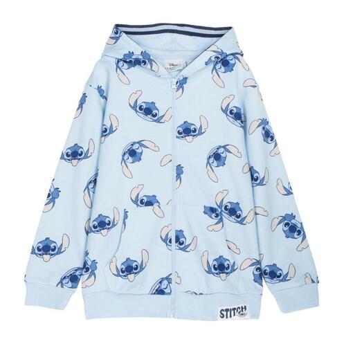 Sweatshirt med hætte til piger Stitch Lyseblå 6 år
