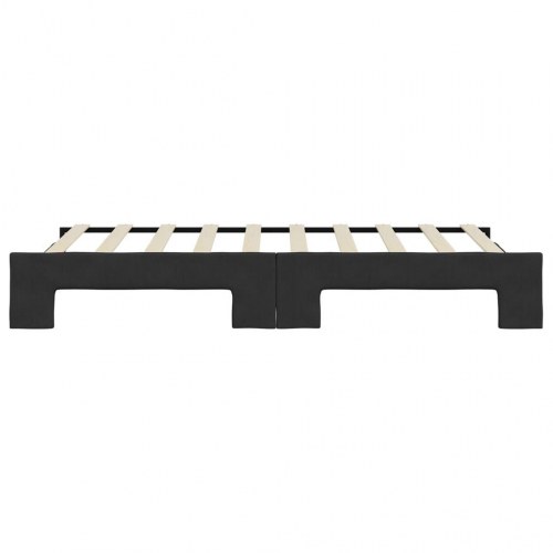Daybed med udtræksseng 90 x 190 cm - sort