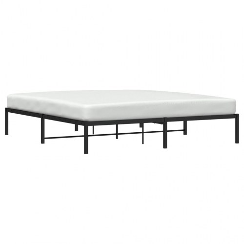 Sengeramme 180×200 cm i metal - sort, klassisk design